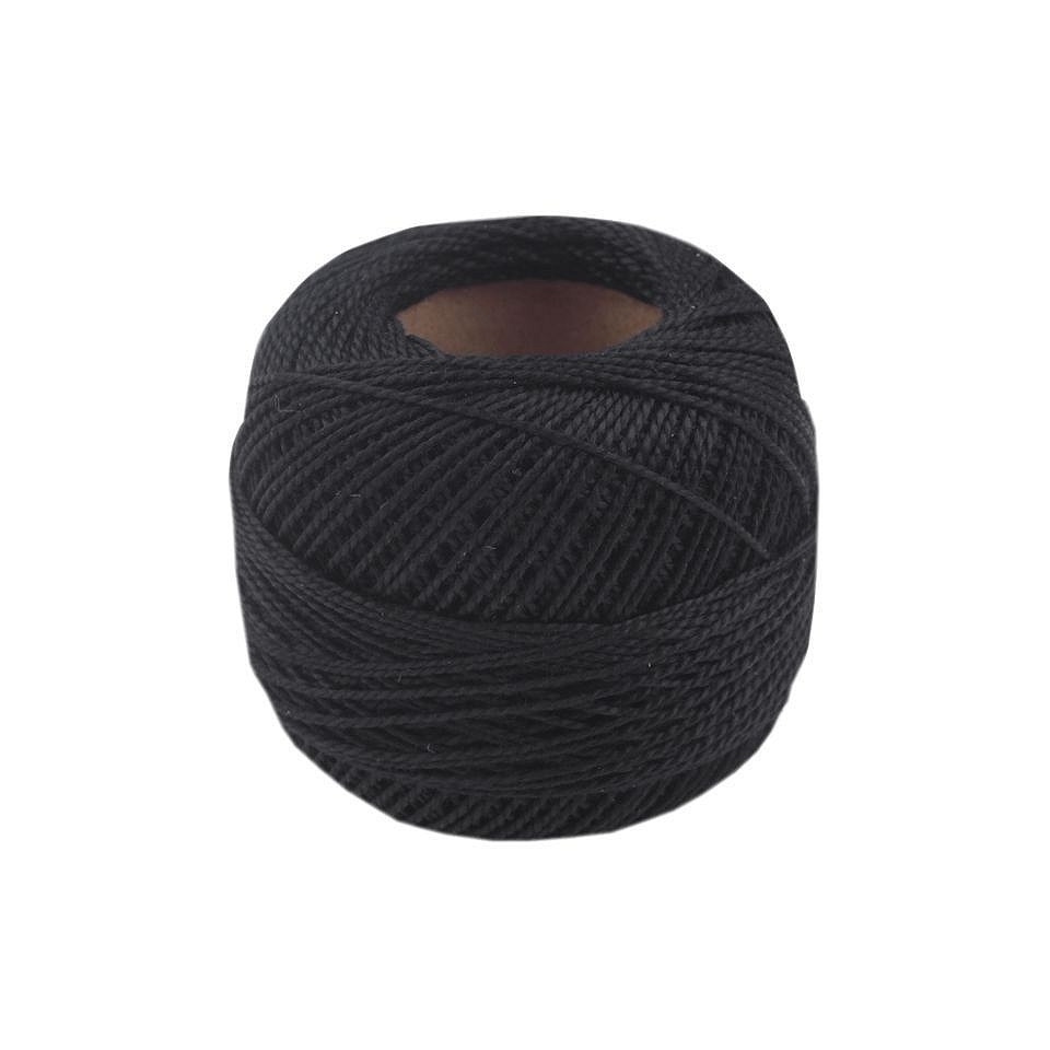 Ata pentru brodat Cotton Pearl NITARNA, 85 m, Negru
