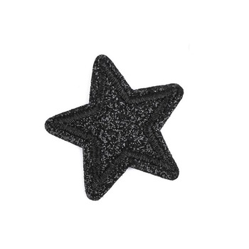 Aplicatie termoadeziva, stea 3.5 cm, Negru Aplicatie termoadeziva, stea 3.5 cm, Negru