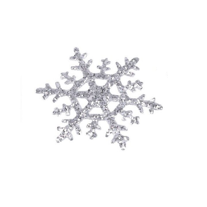 Aplicatie termoadeziva 4 cm fulg de zapada, Argintiu