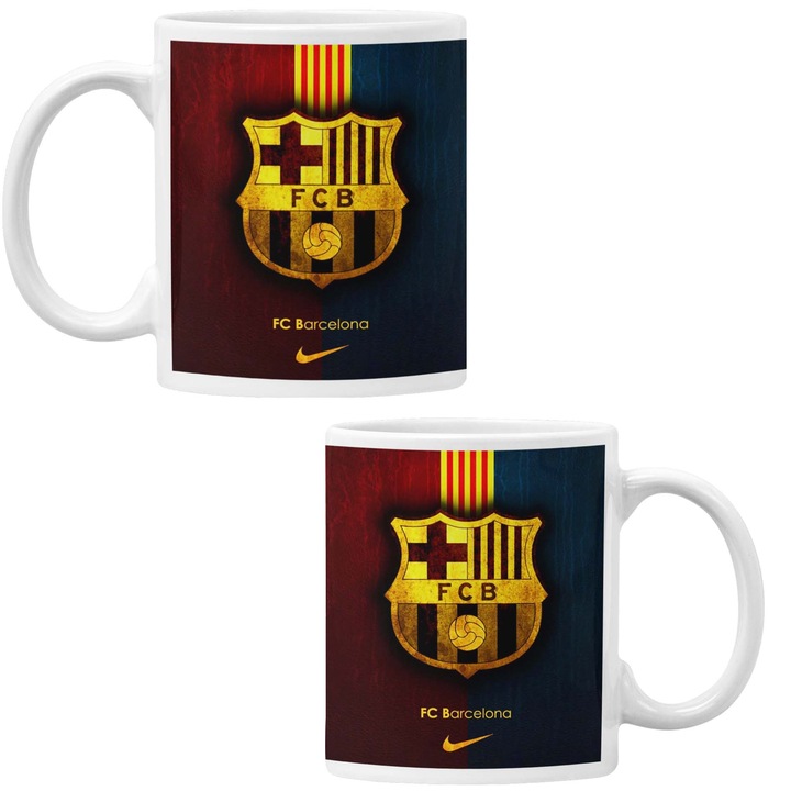 Чаша Барселона Barcelona 018, Керамична, За кафе, Бял, 330 мл