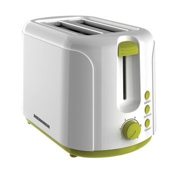 Prajitor de Paine Heinner Charm, 750W, 6 setari, Alb/Verde Prajitor de Paine Heinner Charm, 750W, 6 setari, Alb/Verde