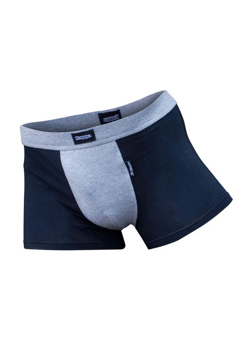 Ferfi boxer KAPPA, pamut, kek/szurke, Fekete