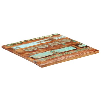 Blat de masa patrat, 70 x 70 cm, lemn masiv reciclat, 25-27 mm 286059 Blat de masa patrat, 70 x 70 cm, lemn masiv reciclat, 25-27 mm 286059