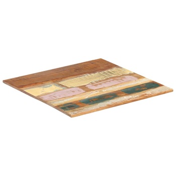 Blat de masa patrat, 60 x 60 cm, lemn masiv reciclat, 15-16 mm 286041 Blat de masa patrat, 60 x 60 cm, lemn masiv reciclat, 15-16 mm 286041