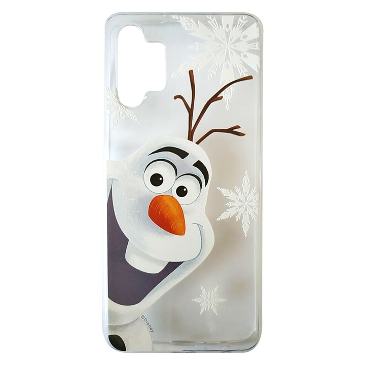 Предпазен гръб Disney Case, 002, Olaf, Partial print, за Samsung Galaxy A32, Прозрачен/Многоцветен