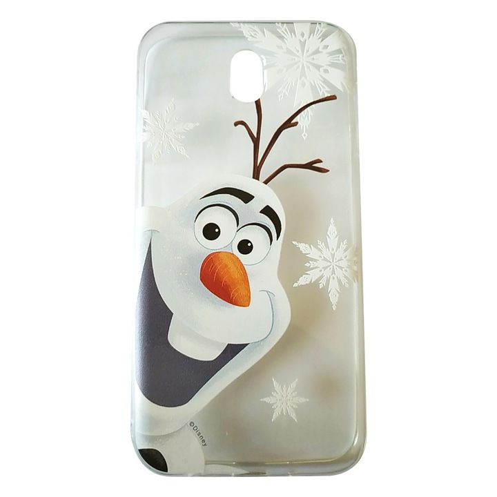 Предпазен гръб Disney Case, 002, Olaf, Partial print, за Samsung Galaxy J7 (2017), Прозрачен/Многоцветен