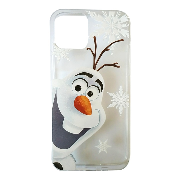 Предпазен гръб Disney Case, 002, Olaf, Partial print, за Apple iPhone 12/iPhone 12 Pro, Прозрачен/Многоцветен