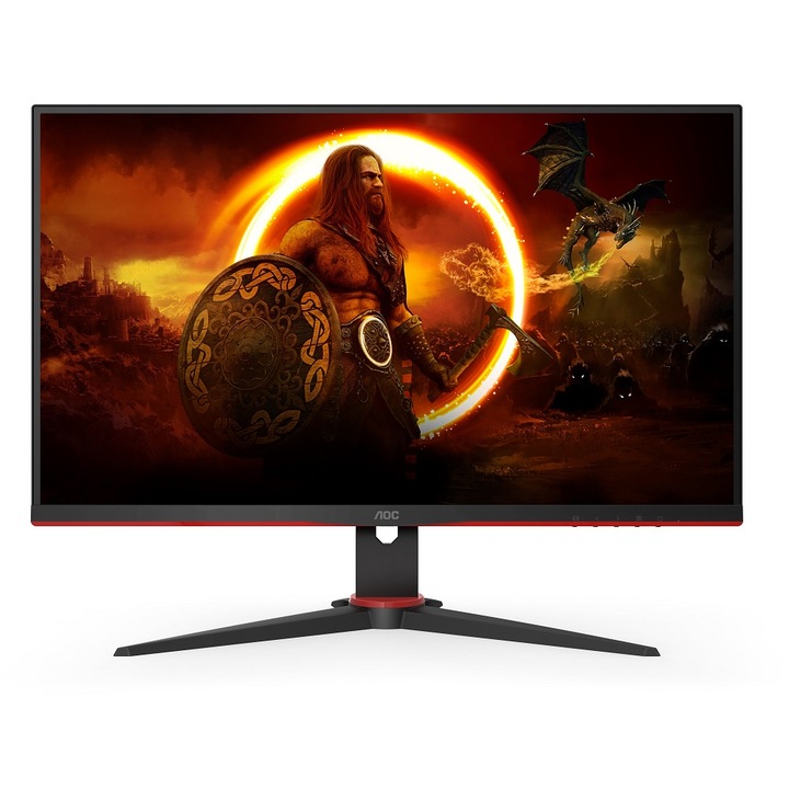 Монитор AOC 27G2SAE/BK, 27" VA WLED, 1920x1080@165Hz, 4ms GtG, 1ms MPRT, 250cd/m2, 3000:1, DCR 80M:1, FreeSync Premium, FlickerFree, Low Blue Light, 2Wx2, Tilt, D-SUB, 2xHDMI, DP - 27G2SAE/BK