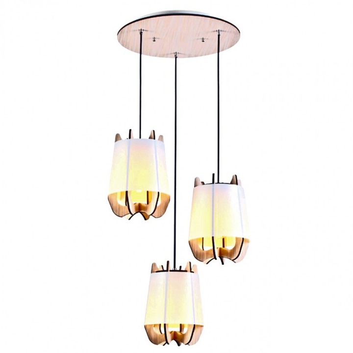 Candelabru, Lightex, BRIA, 3xE14, 350x800mm, Mesteacan