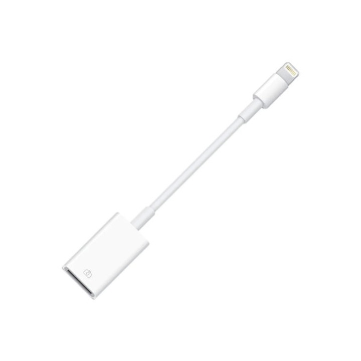 Adaptor, Digital One, SP00235, de la Lightning la USB OTG, Alb eMAG.ro