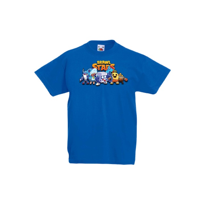Gyermek póló Brawl Stars Rövid ujjú Tralala Brawl Stars Brawl Stars Heroes, Kék