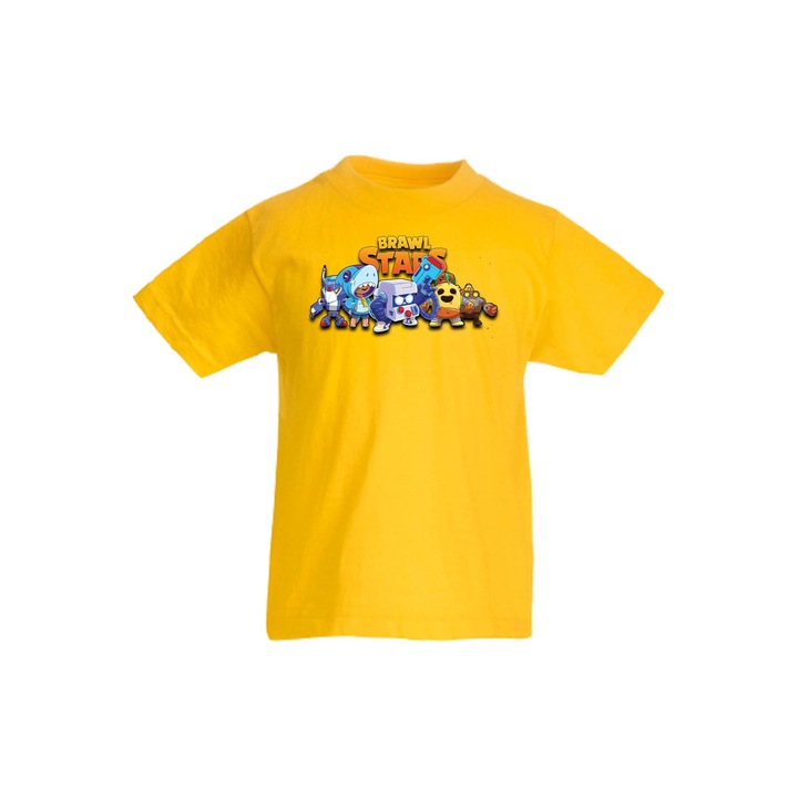 Gyermek póló Brawl Stars Rövid ujjú Tralala Brawl Stars Brawl Stars Heroes, Sárga