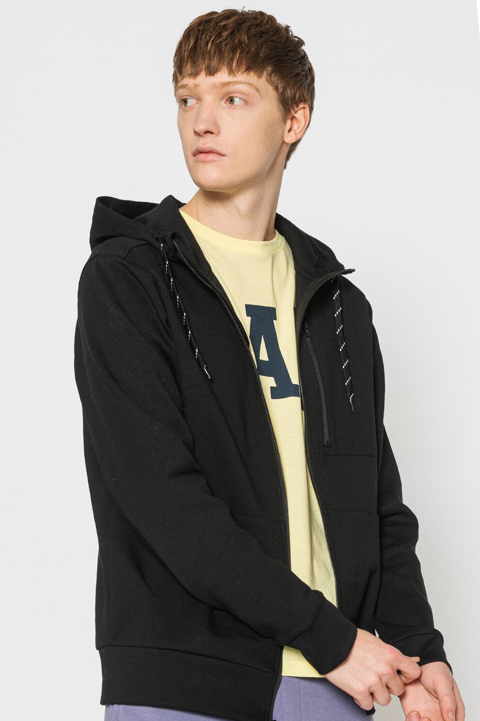 GAP, Hanorac cu fermoar si buzunare, Negru