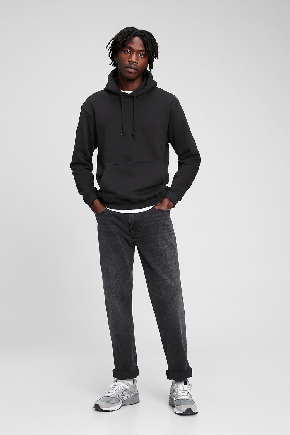 GAP, Hanorac uni cu buzunar kangaroo, Gri antracit