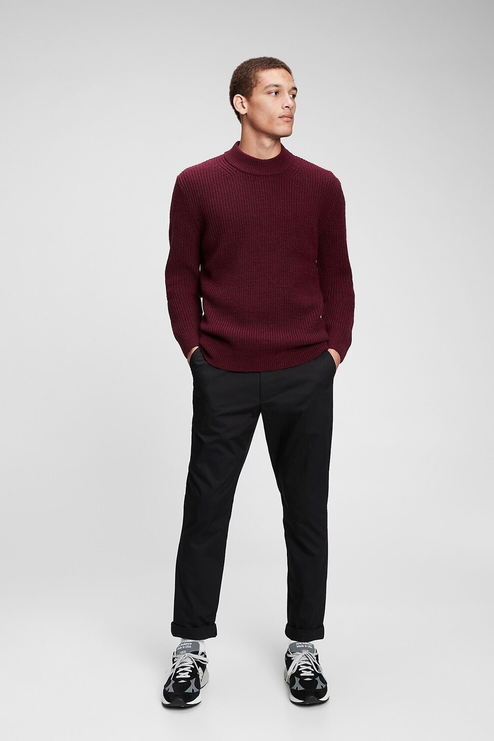 GAP, Pulover din amestec de lana, Violet tyrian, L