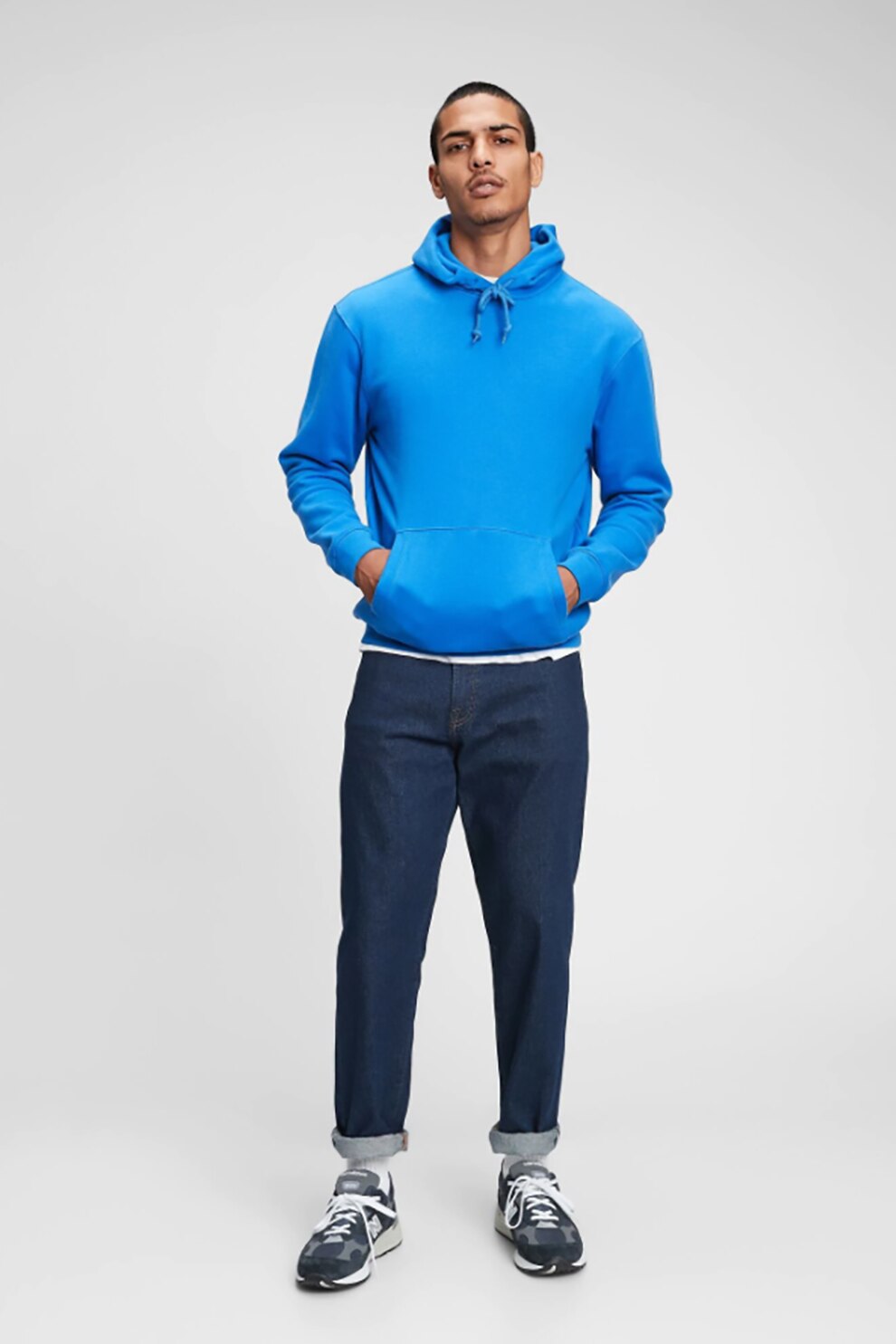 GAP, Hanorac uni cu buzunar kangaroo, Albastru royal