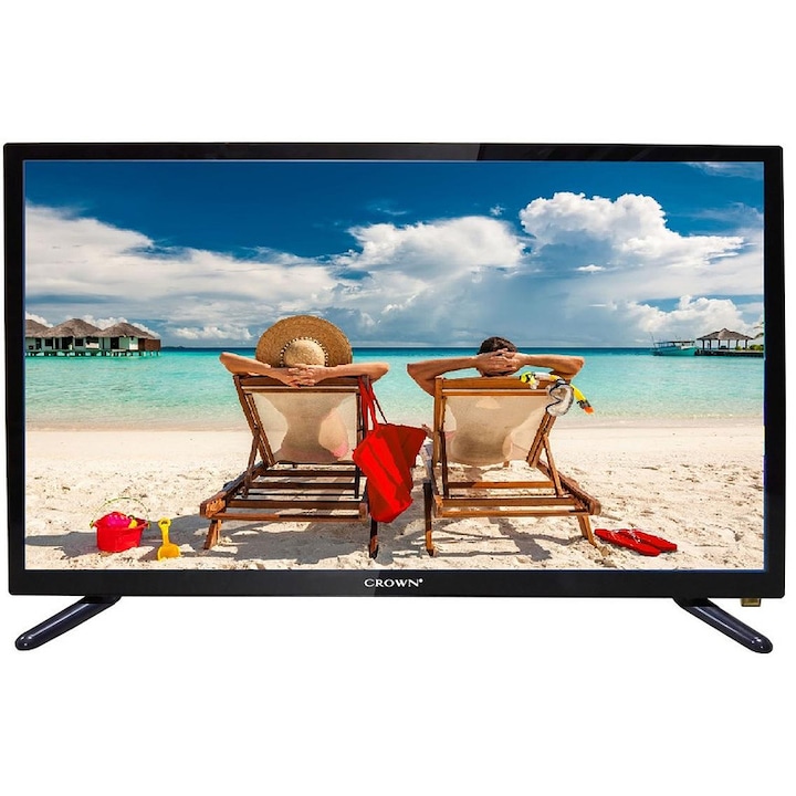 Телевизор Crown LED 24D16AWS, HD Ready ,М1366x768, 24 inch, 60 см, Android , LED , Smart TV, Черен