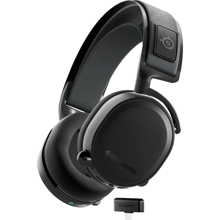 Безжични геймърски слушалки SteelSeries Arctis 7+, черен