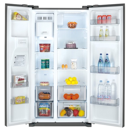 Side by side Daewoo FRN-Q29DCV, 512 l, Clasa A+, No Frost, LED, H 177 cm, Silver/Inox