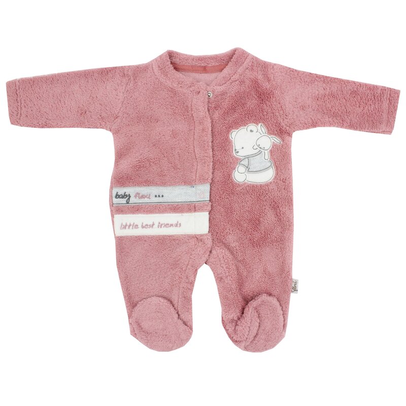 Salopeta bebe plus, Little best Friends, roz pudrat