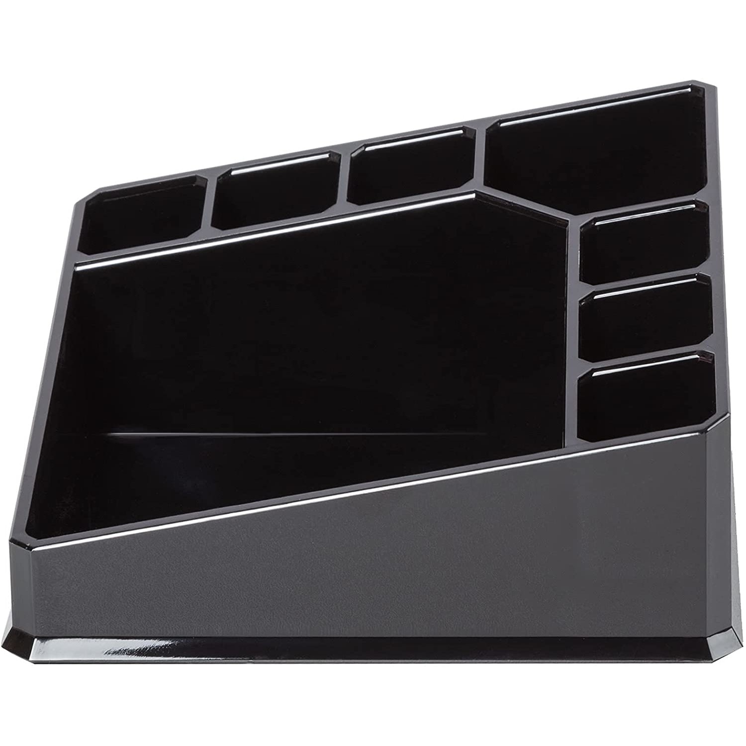 Organizator de produse cosmetice si bijuterii, Negru, 14 x 14 x 7.2 cm