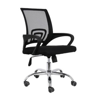 Scaun de birou SANTORINI, mesh, baza cromata, negru Scaun de birou SANTORINI, mesh, baza cromata, negru