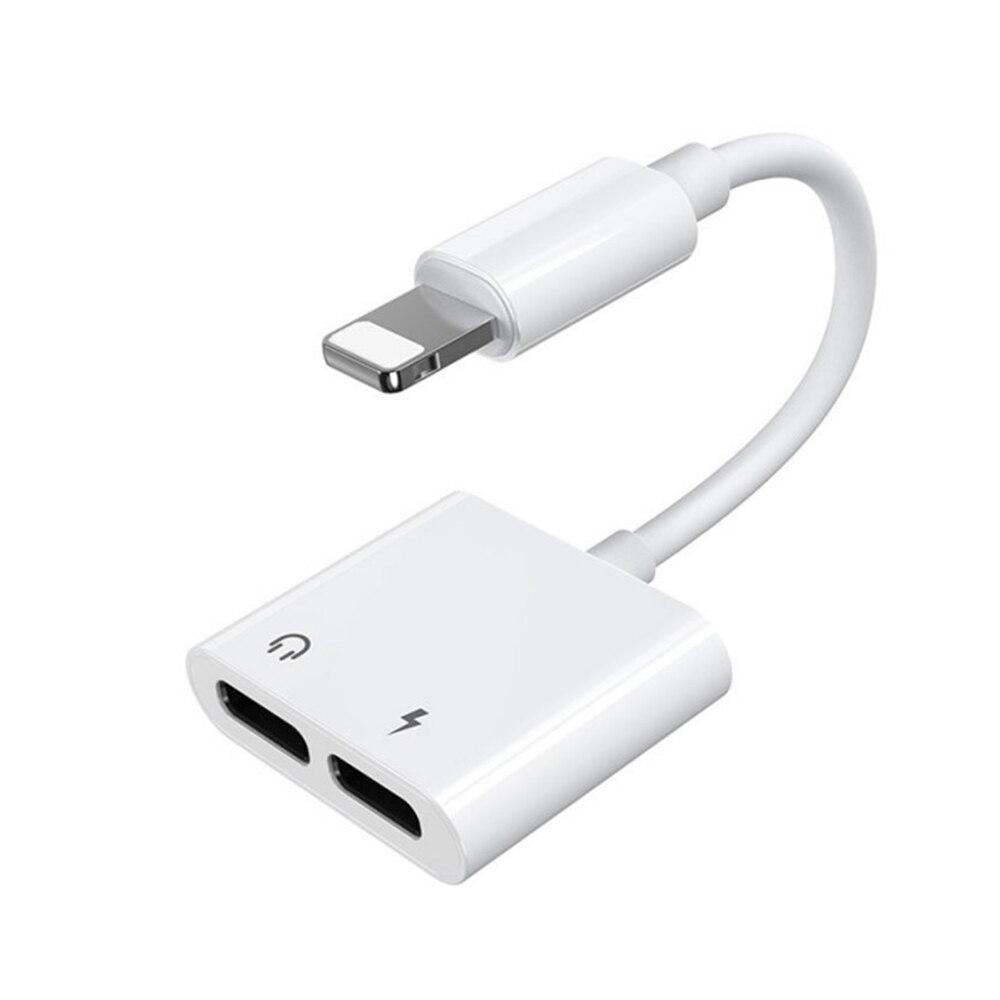 Adaptor Audio si Incarcare Joyroom S-Y104, Double Lightning, Lightning, Alb