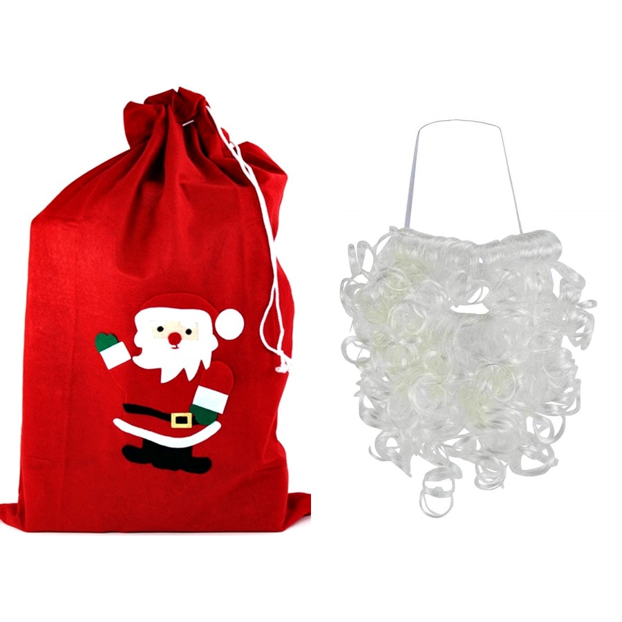 Set accesorii barba si sac de cadouri Mos Craciun, Costumix, +3 ani