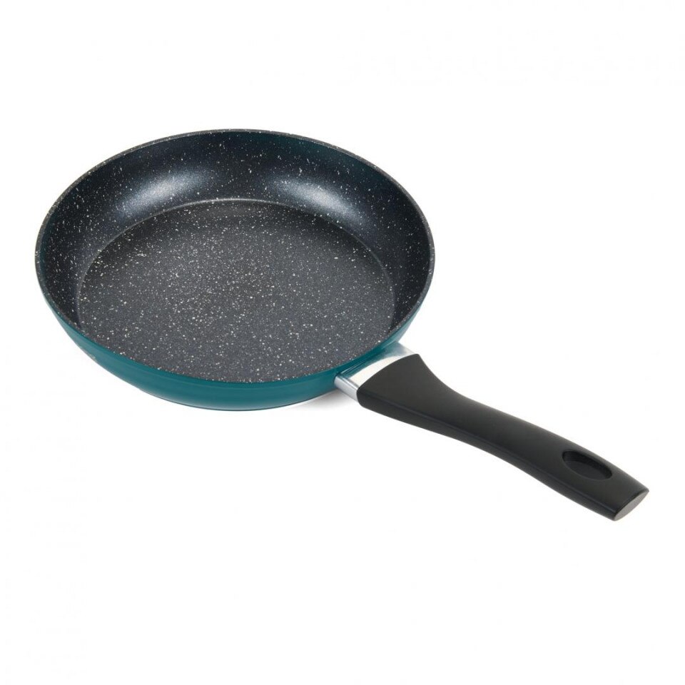 Tigaie aluminiu, 22 x 4.2 cm, interior marmorat non-stick, Verde