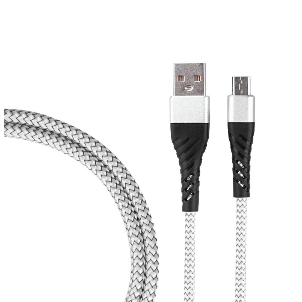 Cablu de incarcare USB la Micro USB, lungime 1M, Argintiu
