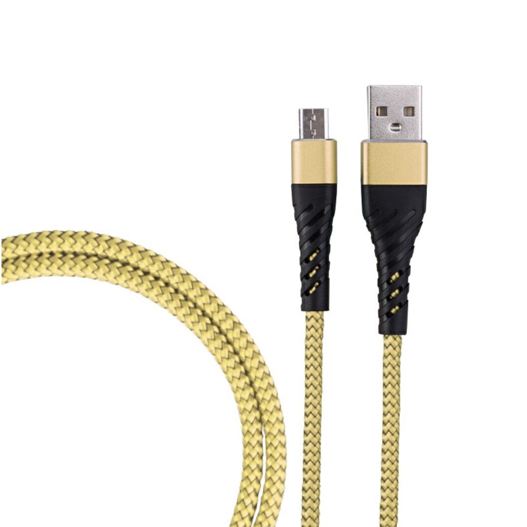 Cablu de incarcare USB la Micro USB-C / Type-C, lungime 1M, Gold