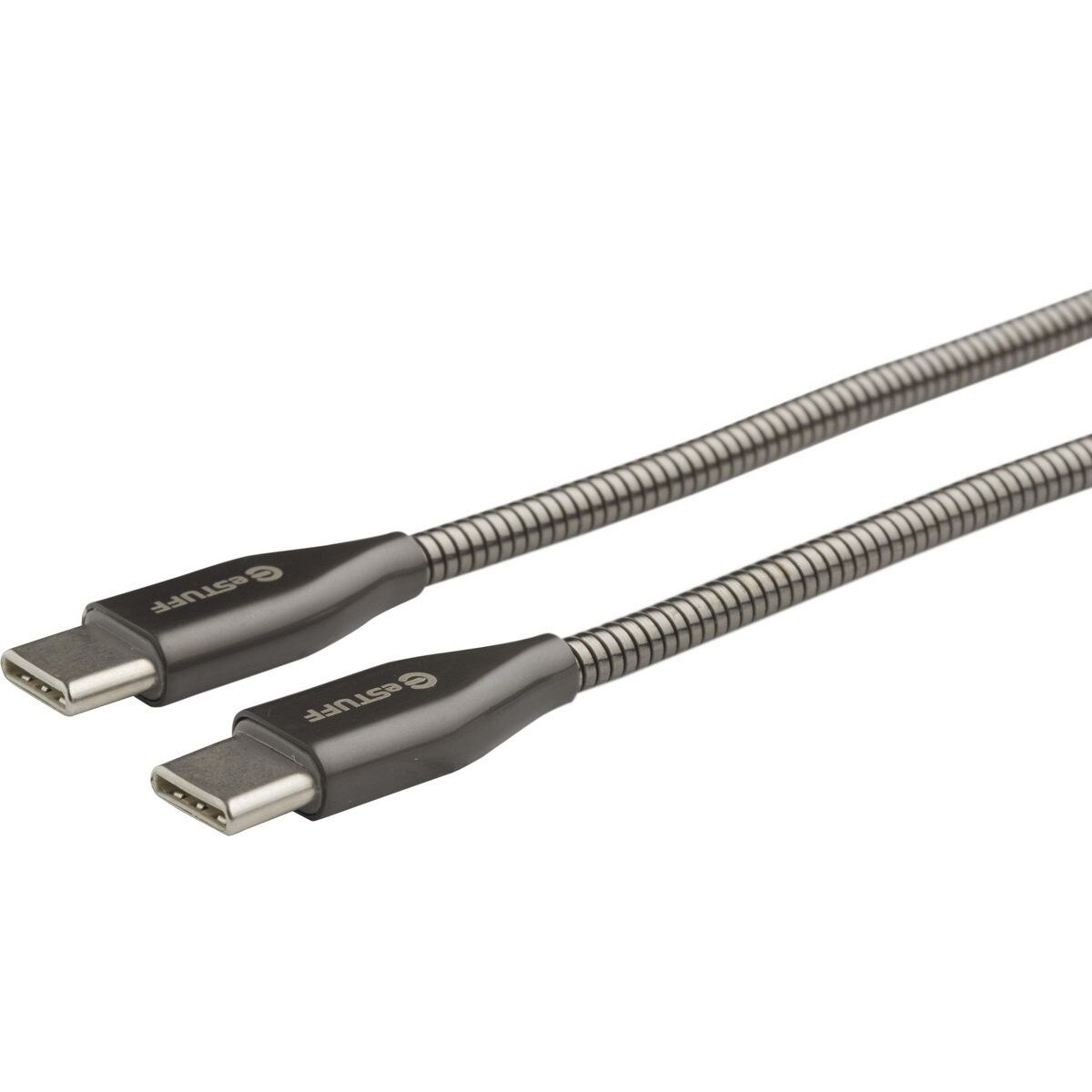 Cablu de incarcare cu armatura de otel si kevlar eSTUFF Allure Series, USB-C - USB-C, lungime 1.5m