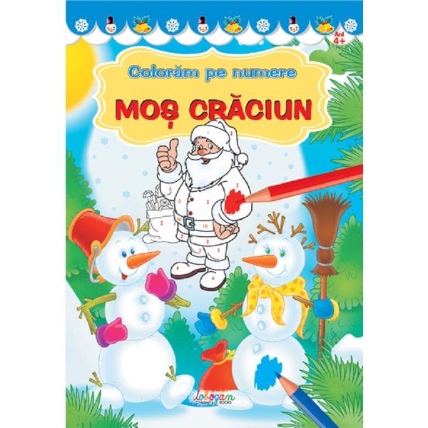 Coloram pe numere. Mos Craciun