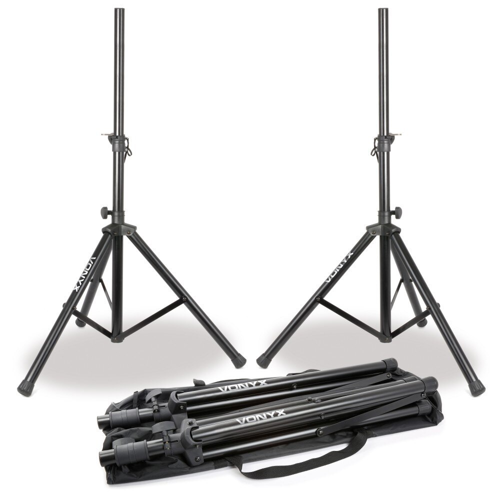 Set stative de boxe, 105 -175 cm, max 30 kg, husa transport inclusa, Vonyx Speakerstand Set