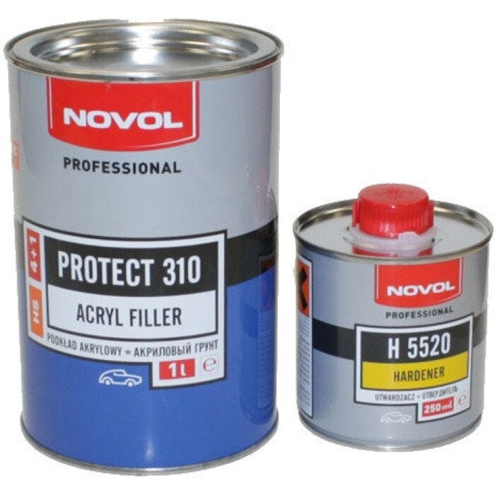 Set Novol Fuller Protect 310 HS, grund negru 1L si intaritor H5520 0.25L