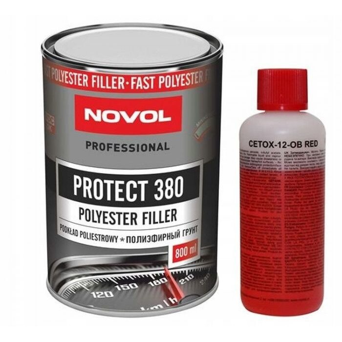 Set Novol Fuller Protect 380 de umplere, grund verde-masliniu 0.80l si intaritor 0.08l