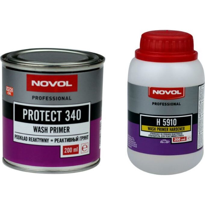 Set Novol Fuller Protect 340 Wash Primer 0.20l si intaritor H5910 0.20l