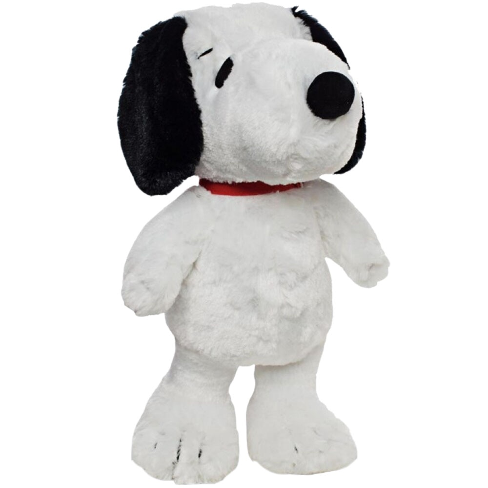 Jucarie din plus Snoopy cu zgarda rosie, 42 cm