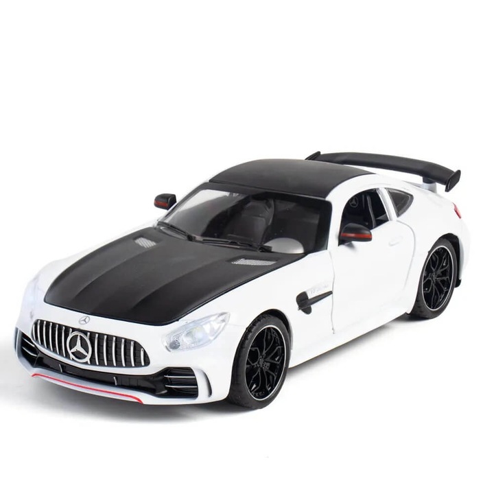 Метална кола Mercedes-Benz GT63 AMG, с отварящи се врати, бял