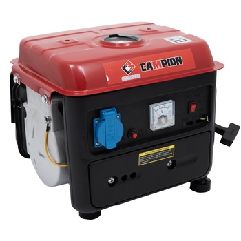 Generator curent Campion 950W, 2 timpi, 63cc, 1 Priza, AVR Automat, alternator din aluminiu Generator curent Campion 950W, 2 timpi, 63cc, 1 Priza, AVR Automat, alternator din aluminiu