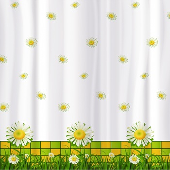 Perdea dus, Chamomile, impermeabila, 180 x 180 cm, Tatkraft Perdea dus, Chamomile, impermeabila, 180 x 180 cm, Tatkraft