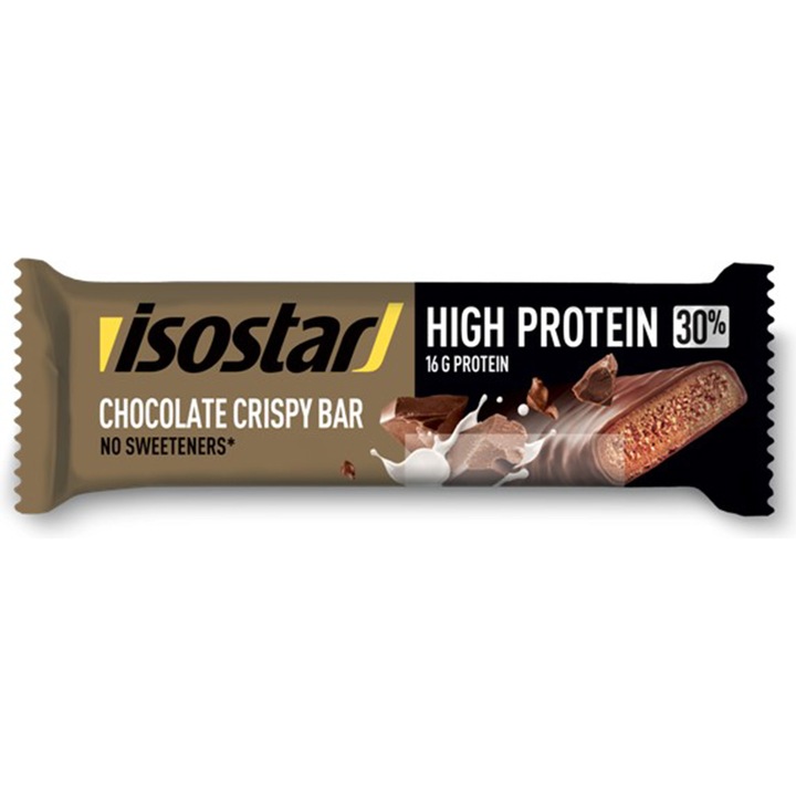 Baton energizant Isostar High Protein, Ciocolata crocanta,3x 55 g
