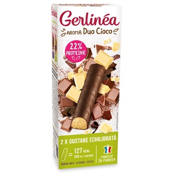 Batoane energizante Gerlinea Mini Pack, Duo Chocolat, 3x 62 g Batoane energizante Gerlinea Mini Pack, Duo Chocolat, 3x 62 g