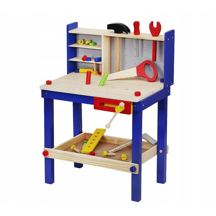 Banc de lucru din lemn cu unelte, Zola®, 30 elemente,33x47x 64.5 cm