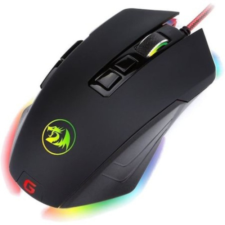 Mouse, Redragon, Dagger 2 M715, Gaming, 10000 dpi, 8btns, Negru/RGB