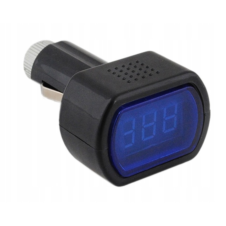 Voltmetru digital, Zola®, cu display, negru, 12V- 24V