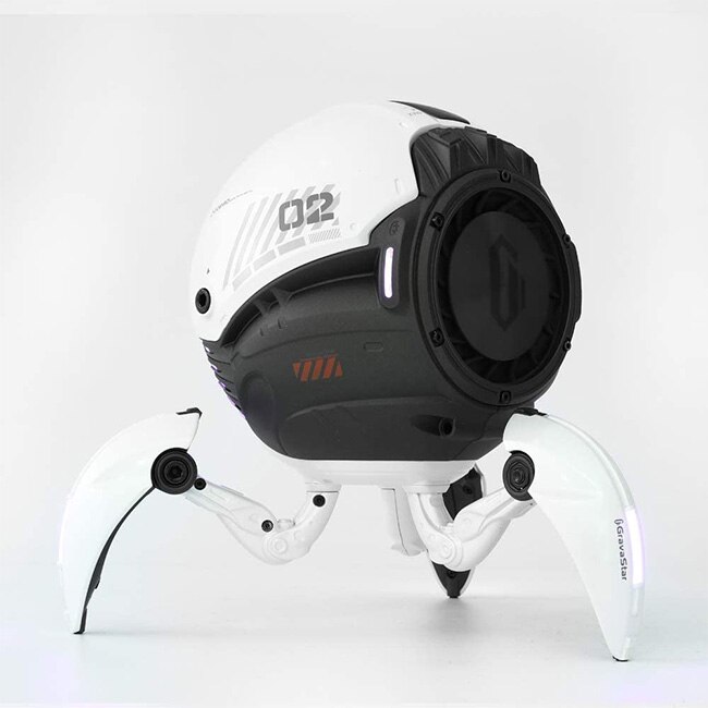Boxa portabila GravaStar-G1, Model Sci-Fi, Bluetooth v5.0, Alb
