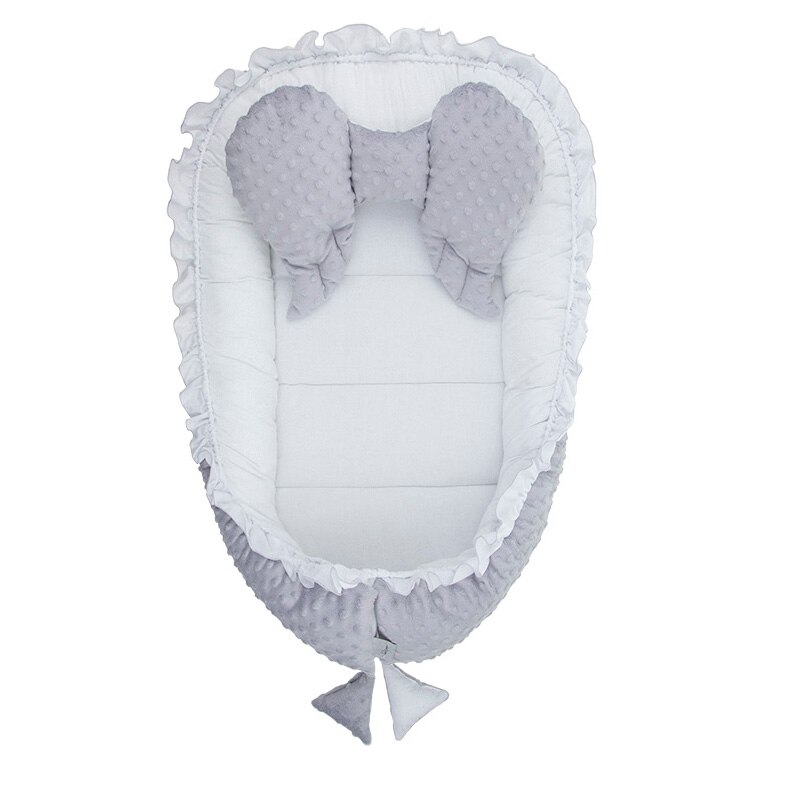 Cuib pentru bebelusi 75 x 45 x 10 cm Belisima Aniolek P02-0174, Gri