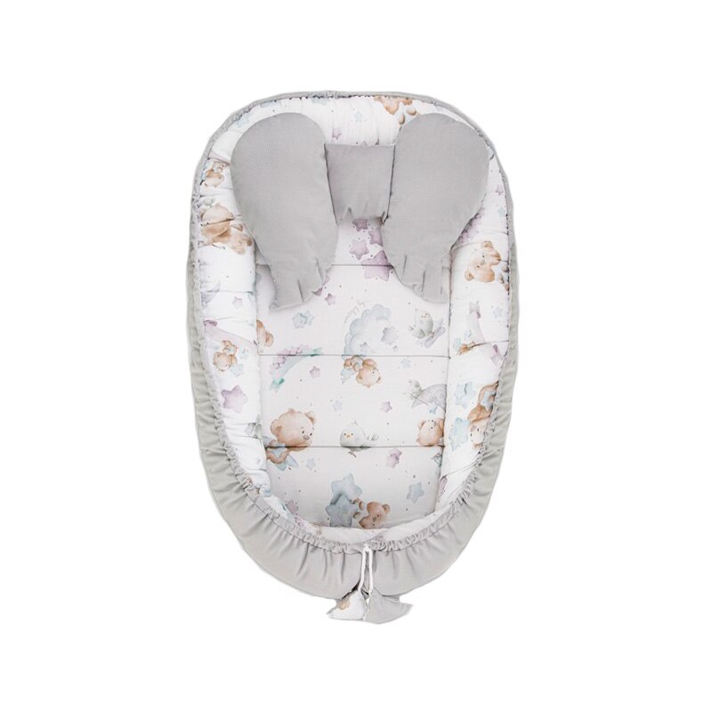 Cuib pentru bebelusi 75 x 45 x 10 cm Belisima Misiaczek P02-0391, Multicolor