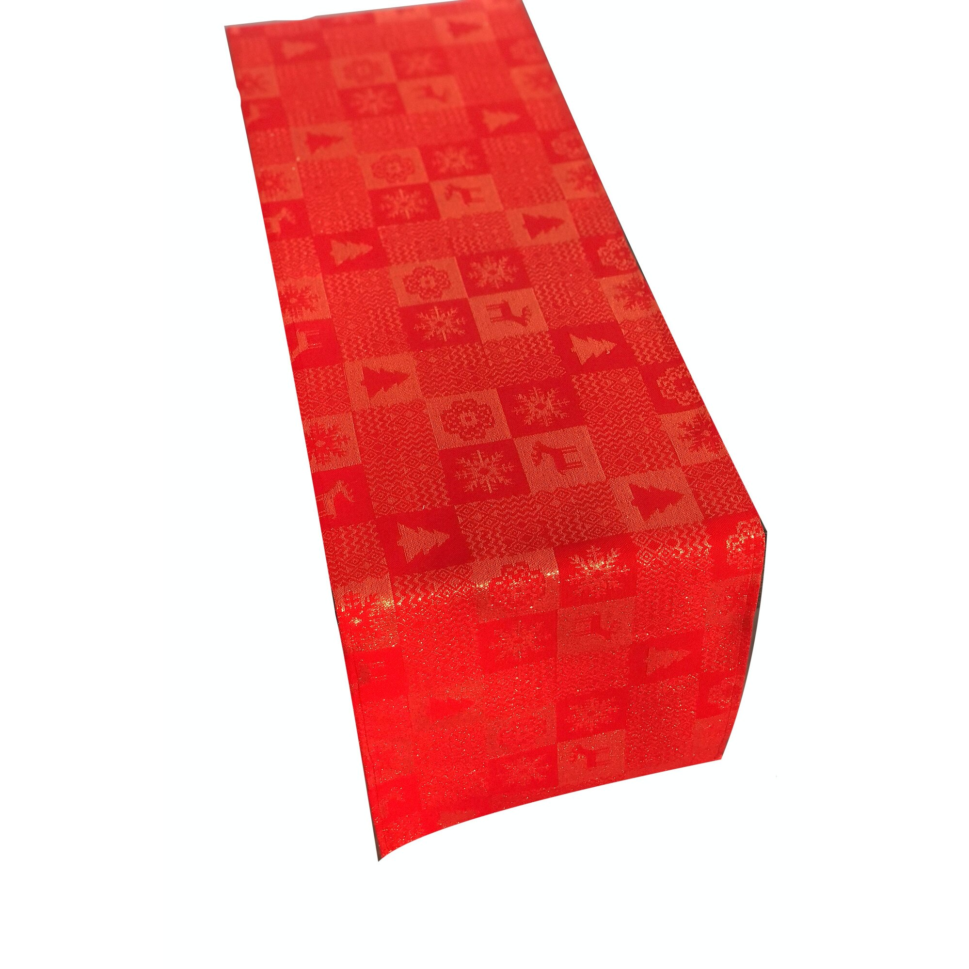 Fata de masa, Traversa braduti rosu Craciun, 30 x 130 cm